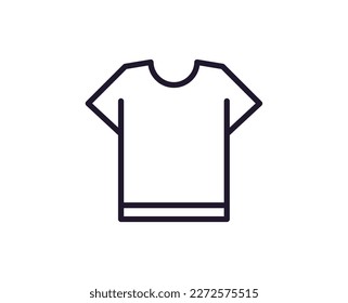 Icono de una sola línea de camiseta. Ilustración vectorial de alta calidad para el diseño, sitios web, tiendas de internet, libros en línea, etc. Accidente editable en estilo plano a la moda aislado en fondo blanco 