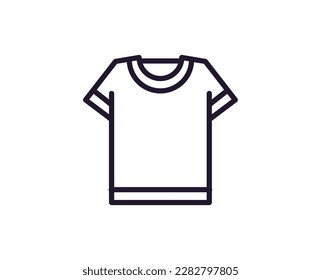 Single line icon of t-shirt. High quality vector illustration for design, web sites, internet shops, online books etc. Editable stroke in trendy flat style isolated on white background 