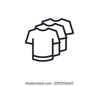 Single line icon of t-shirt. High quality vector illustration for design, web sites, internet shops, online books etc. Editable stroke in trendy flat style isolated on white background 