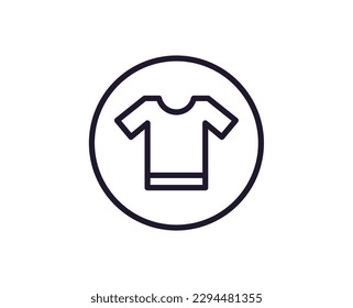 Single line icon of t-shirt. High quality vector illustration for design, web sites, internet shops, online books etc. Editable stroke in trendy flat style isolated on white background 