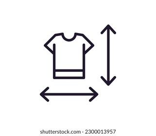 Single line icon of t-shirt. High quality vector illustration for design, web sites, internet shops, online books etc. Editable stroke in trendy flat style isolated on white background 