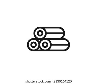 Single line icon of wallpaper on isolated white background. High quality editable stroke for mobile apps, web design, websites, online shops etc. 