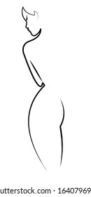 SINGLE LINE NUDE LADY DRAWING ART