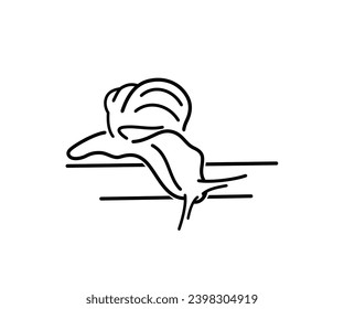 Mascota de incandescencia de una sola línea, vector de diseño de logotipos