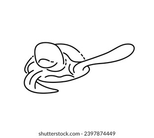 Single Line Turtle Mascot Icon