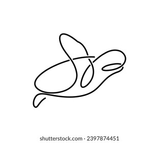 Icono de la mascota de la tortuga de una sola línea