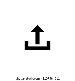 single line upload icon vecor