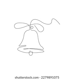 Single Line Vector Art, Continuous Line Artwork Church Bell