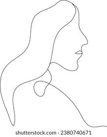 Chicas vectoriales de una sola línea