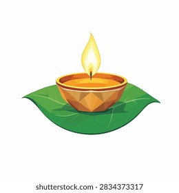 A single lit candle placed inside a miniature ceramic pumpkin shaped holder emitting soft warm light
