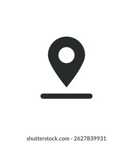 Single Location Pin on Ground Marker Icon