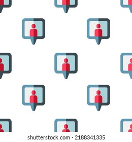 Single location pin pattern. location pin concept. flat trendy Vector seamless Pattern, background, wallpaper