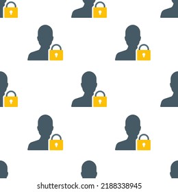 Single lock pattern. lock concept. flat trendy Vector seamless Pattern, background, wallpaper