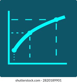 A single logarithmic curve on coordinate axes, rising steeply then flattening, with three marked points and dashed reference lines showing the compression of large values into small ones.