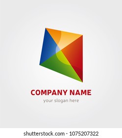 Single Logo Design - Kite multicolored for Company Branding