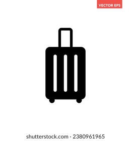 Single luggage filled icon, simple travel baggage flat design pictogram, infographic vector for app logo web button ui ux interface elements isolated on white background