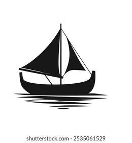 Single Luxury Boat and Illustration 