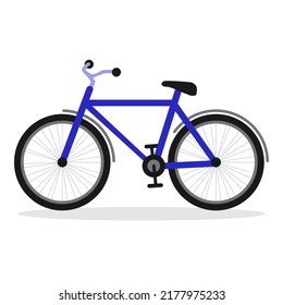 Single male bicycle icons contrast flat sketch