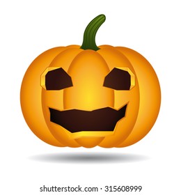 Single male pumpkin. Vector icon.	