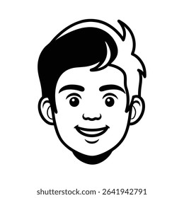 SINGLE man emoji silhouette design for brand market and social work