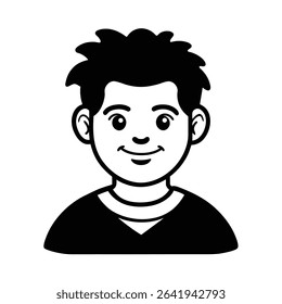 SINGLE man emoji silhouette design for brand market and social work