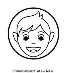 SINGLE man emoji silhouette design for brand market and social work