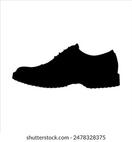 Single man shoe silhouette isolated on white background. Men shoe icon vector illustration design.