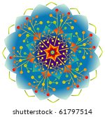 Single Mandala in Rainbow Colors Vector Design, Sacred Geometry