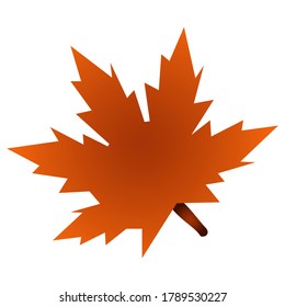 Single maple leaf. Autumn. Canadian symbol. Vector