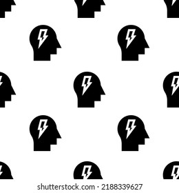 Single Mind pattern. Mind concept. filled trendy Vector seamless Pattern, background, wallpaper