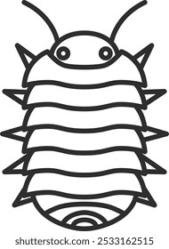 Single mini insect icon Pillbug