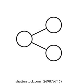 Single minimalist outline icon representing a social network share feature.
