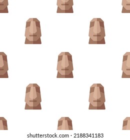 Single moai pattern. moai concept. flat trendy Vector seamless Pattern, background, wallpaper