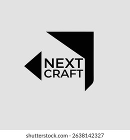 A single, modern geometric icon designed for Next Craft, utilizing a vibrant color palette and clean lines.