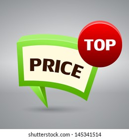 single modern label with price