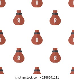 Single money bag pattern. money bag concept. flat trendy Vector seamless Pattern, background, wallpaper
