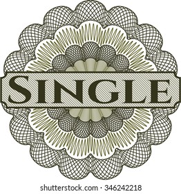 Single money style rosette