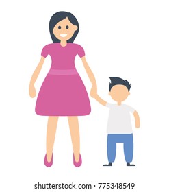 
A single mother with her only child
