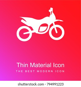 Single motorbike red and pink gradient material white icon minimal design