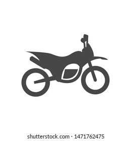 Single motorbike vector icon, simple sign for web site and mobile app.