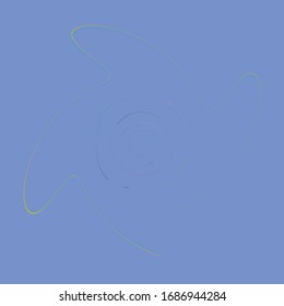 Einmaliges, mehrfarbiges und bunter Spiralspirale, wirbelndes, wirbelhaftes Element. Twisted zyklisch, kreisförmig und radial, strahlend, volt auf buntem Hintergrund, Hintergrund