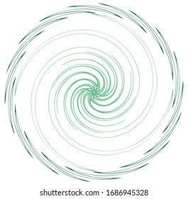 Espiral monomotor, multicolor y colorida, giratoria, giratoria. Torsión cíclica, circular y radial, forma radiante, voluta