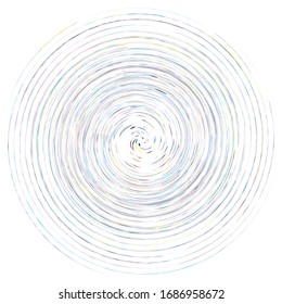Single mottled, multi-color and colorful spiral, swirl, twirl element. Twisted cyclic, circular and radial, radiating whorl, volute shape
