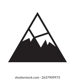 Single mountain icon Simple thin line logo. Mountain flat vector icon. illustration eps 10