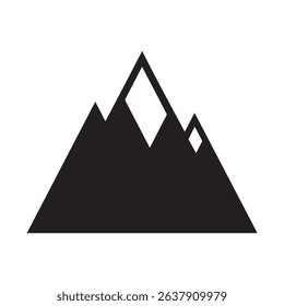 Single mountain icon Simple thin line logo. Mountain flat vector icon. illustration eps 10
