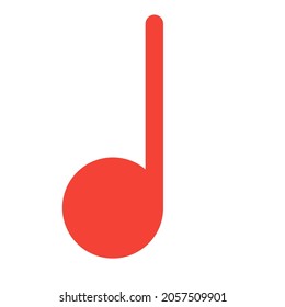 Single musical note logotype layout on an application