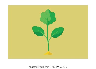 Single Mustard Green Plant tee