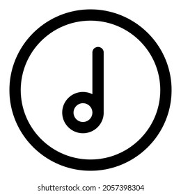 Einmalige Musikanwendung einzeln auf weißem Hintergrund