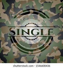 Single on camo pattern. Vector Illustration. Detailed.