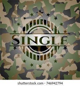Single on camouflage texture